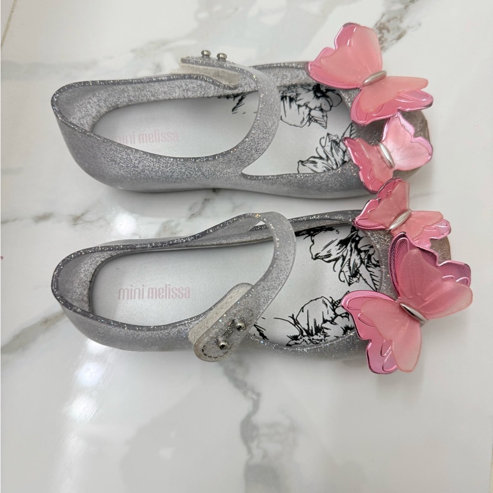 Mini Melissa Butterfly Maryjanes Toddler Size 10 - Picture 2 of 6